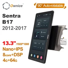 Android 10.0 Ownice Car Radio 1din for Nissan Sentra B17 2012 2016 2017 Car Auto Audio Video System Unit 13.3 Inch 1920*1080