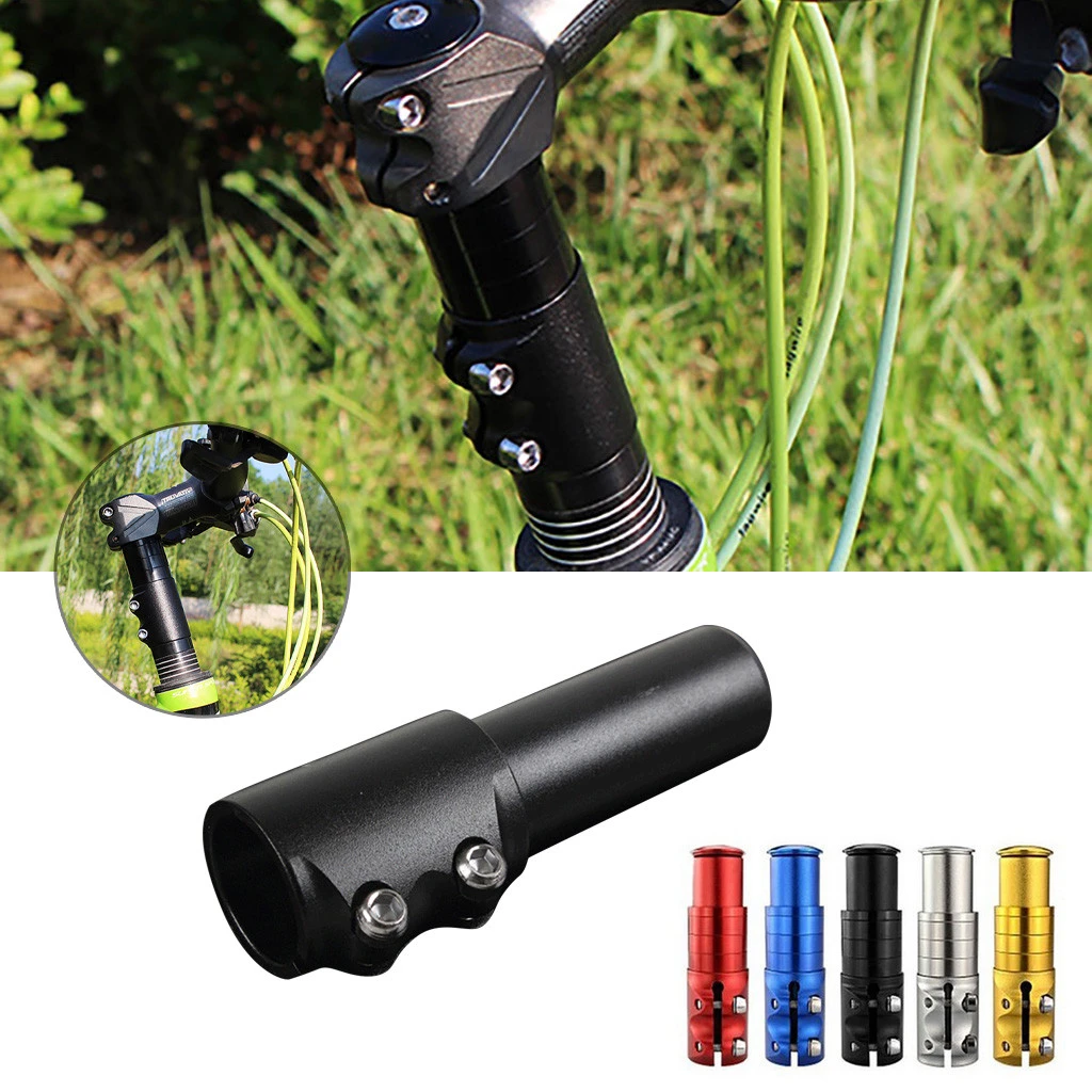 Details about / MTB Bicycle Road Bike Handlebar Fork Stem Riser Extender Adaptor Black Durable