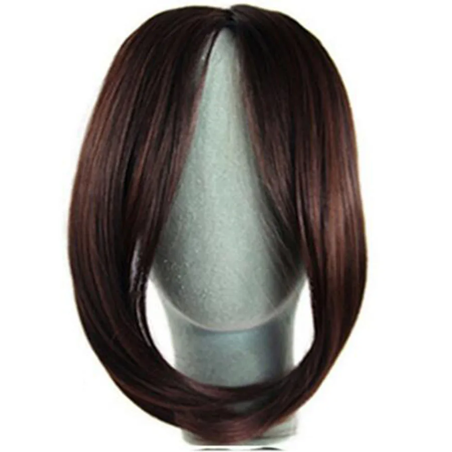 LANLAN парик кусок косой челки безупречная невидимая Реалистичная челка сторона частично разделена на восемь замаскированных челок головной убор