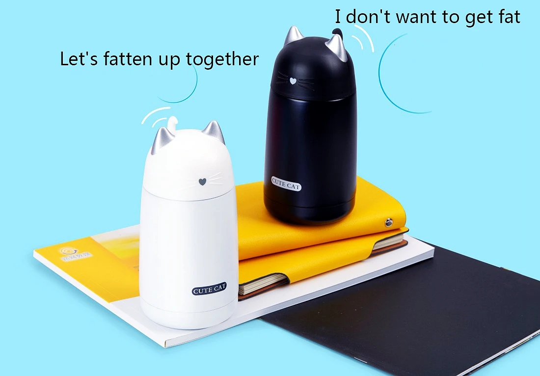 Thermos Water Bottle , Cat , Stainless Steel Vacuum Flask Cup Tumbler