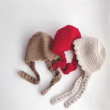 Милая зимняя вязаная шапка для маленьких девочек, зимние шапки для детей, вязаная Шапочка, шляпка для девочки, шапка