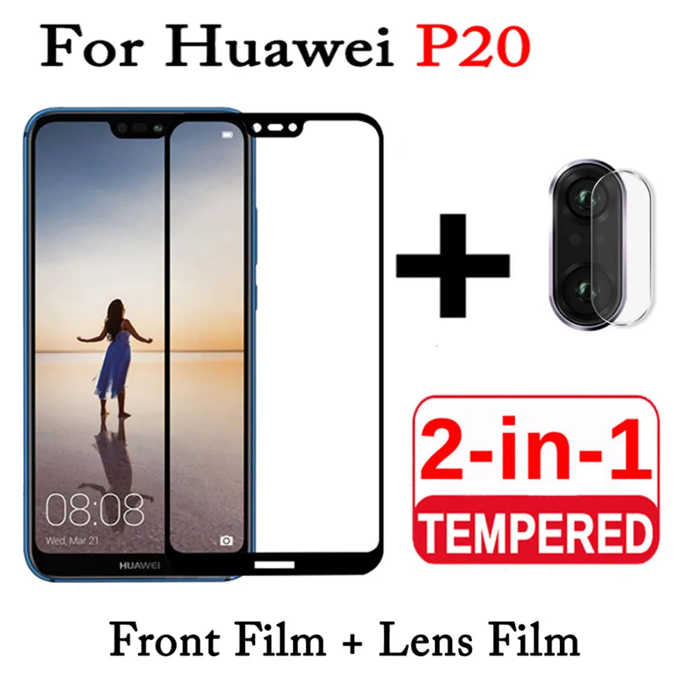 Полное покрытие экрана кристальная защита для Huawei P20 pro Lite камера Защитное стекло