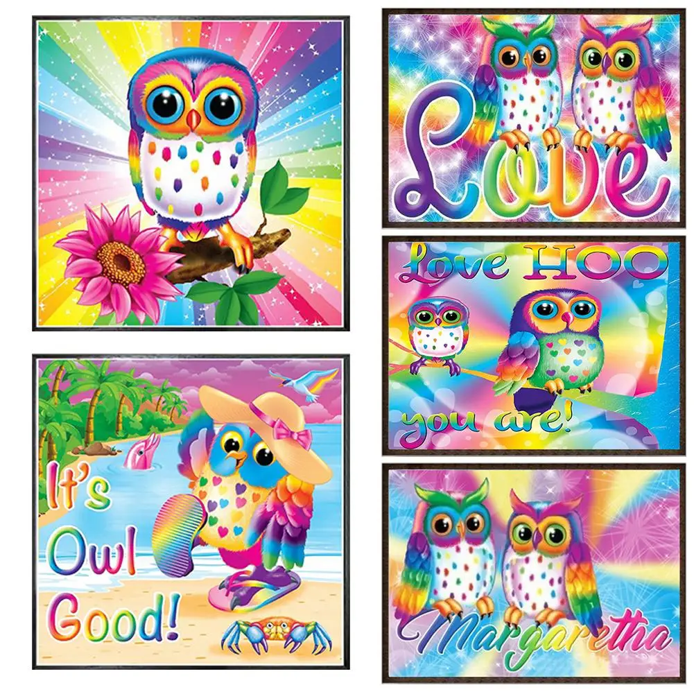 

HOT SALES!!! New Arrival 30x40cm/30x30cm Colorful Owl Cross Stitch Craft DIY Full Round Diamond Painting Wholesale Dropshipping