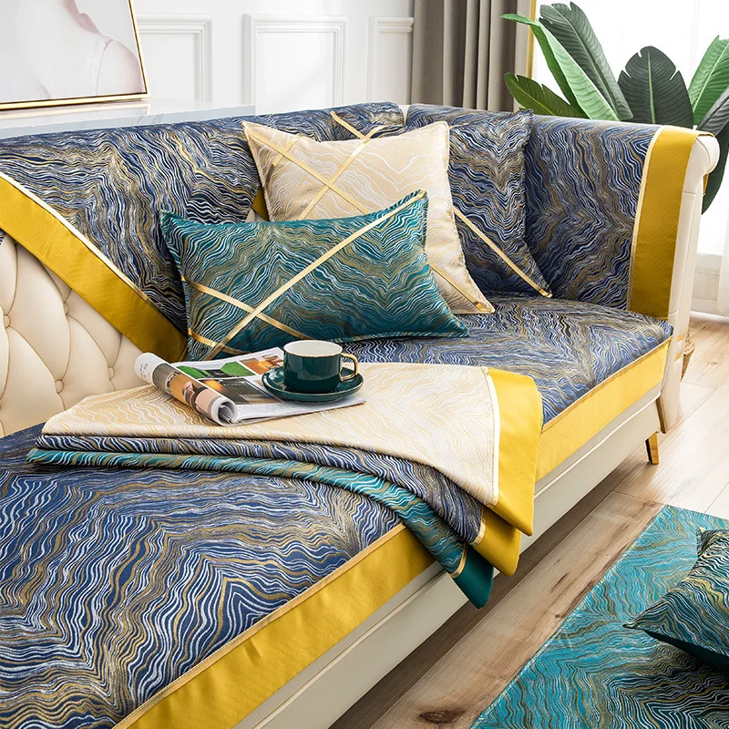 

European Modern Luxury Chenille Sofa Cover Modern Simple Anti-slip Sofa Towel Four Season Universal Couch Covers