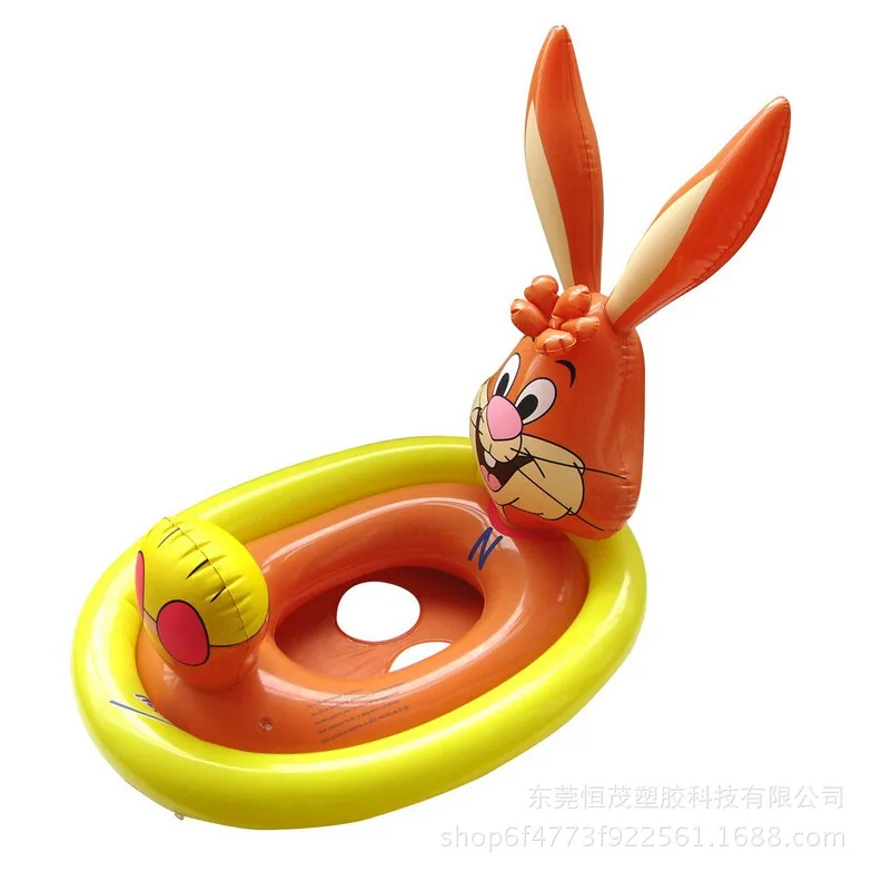 

Environmentally Friendly PVC Children Inflatable Animal Pedestal Ring Infants Summer Water Play Loungers Cartoon Rabbit Floating