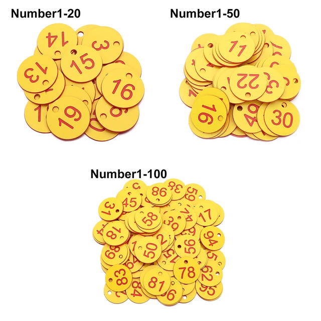 20/50/100Db Abs Szám Tag -Ruházat Címke Farm Méhész Eszköz Számozott Állati Tenyésztéshez Méhészet Farmkert - Image 6