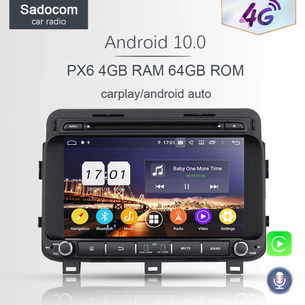 720P DSP PX6 Android 10 0 8 ядер 4 Гб RAM автомобильное радио 4G GPS navi карта Автомобильный