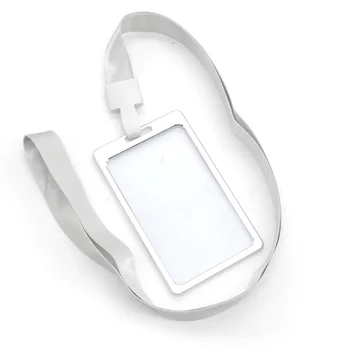 

Practical Aluminum Alloy Office Supplies Ultralight ID Card Lanyard School Portable Smooth Badge Work Permit Holder