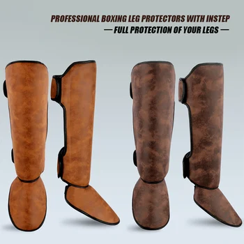 Muay Thai Scheenbeschermer Wreef Pads Protector Mma Kicking Enkel Ondersteuning Martial Arts Training Been Kick Boksen Legging Apparatuur