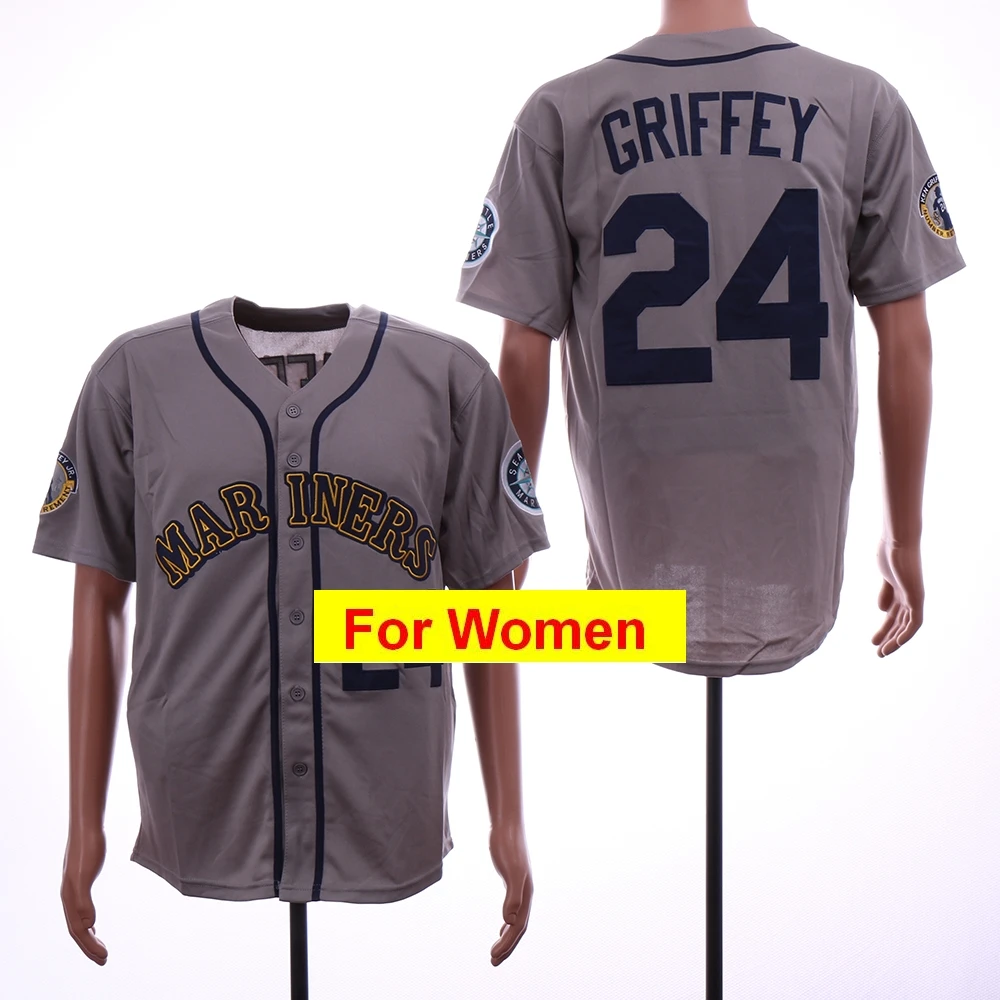 Женская майка Seattle Ken Griffey Jr. Ichiro Suzuki Felix Hernandez James Paxton Edgar Martinez FLEX& Cool Base - Цвет: Черный