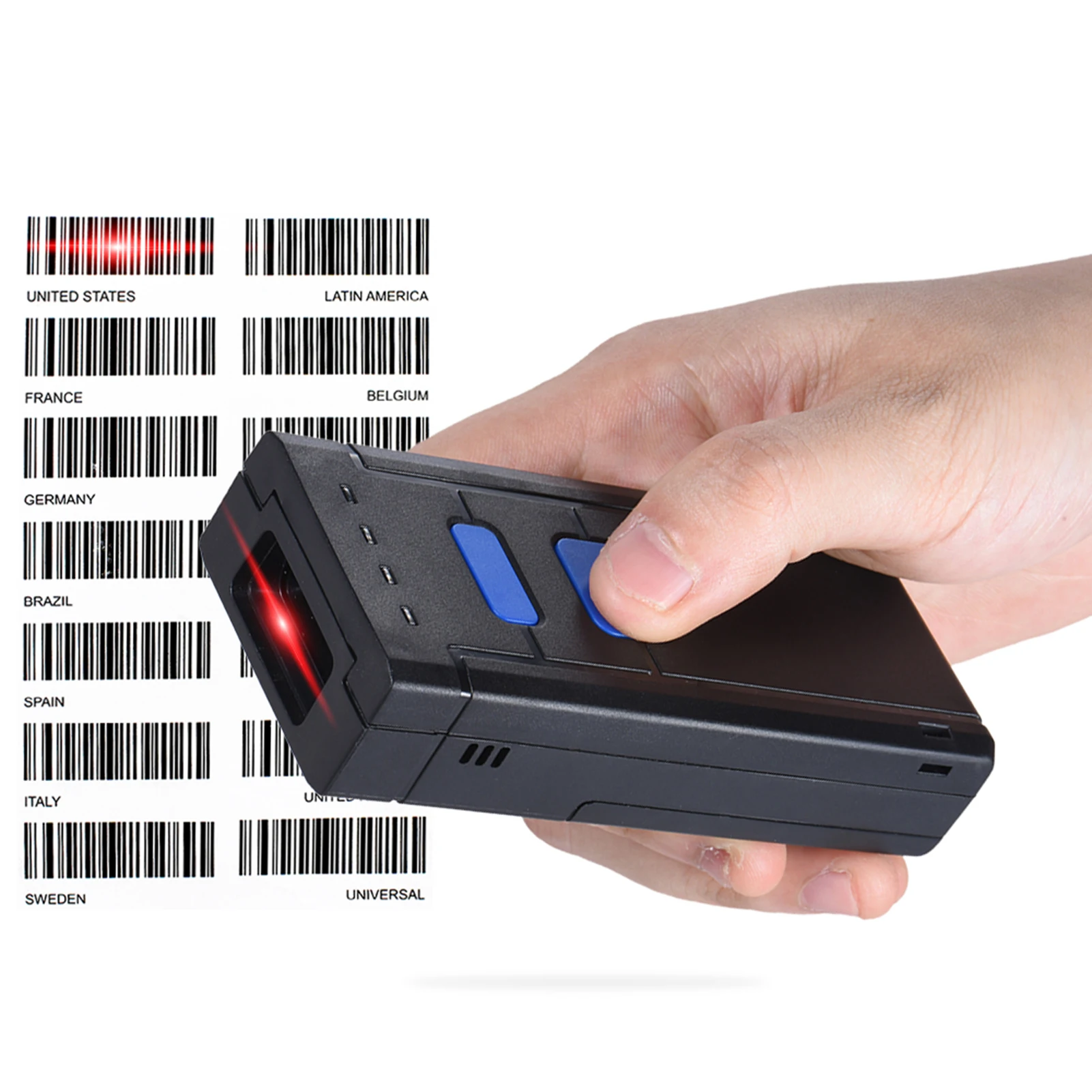 Portable 1D Bluetooth Wireless Barcode Scanner for windows OS Android Supermarket Express Company Warehouse | Компьютеры и офис