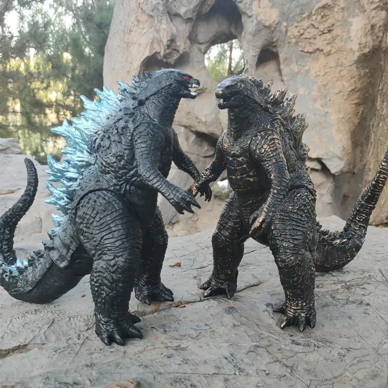 2PCS Big Godzilla Earth MechaGodzilla Figuras Rei Angola