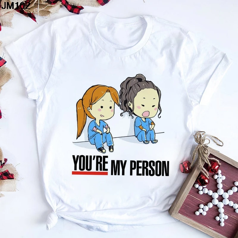 

Женская футболка Harajuku, женская футболка с принтом You Are My Person, летняя повседневная Корейская женская одежда с коротким рукавом, белые топы, футболка