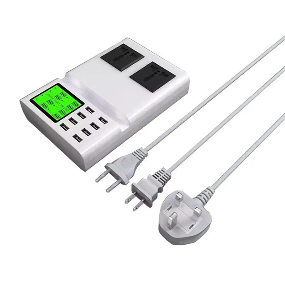 Usb порты Led дисплей США ЕС Великобритания Plug Путешествия AC мощность полосы адаптер гнездо Смарт зарядное устройство для сотового телефона планшета камера r25