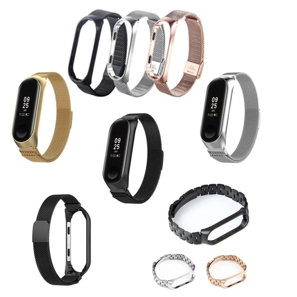 Mi Band 4 ремешок металлический браслет из нержавеющей стали для Xiaomi mi ремешок 4 Ремешок Браслет mi Band 4 ремешок сменный ремешок