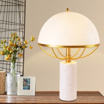 

spain marble table lamp natural stone table lamp luxury table lamp LED table light hotel project lighting
