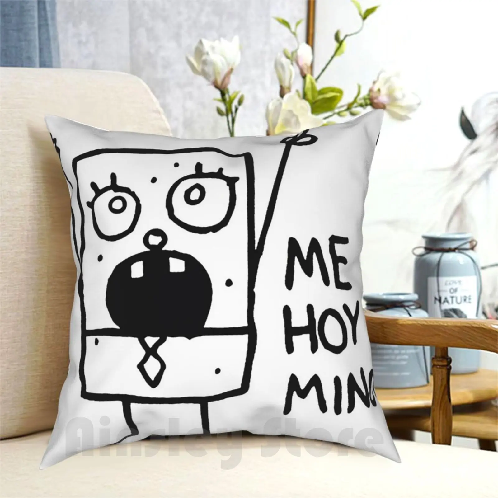 

Doodlebob Pillow Case Printed Home Soft Throw Pillow Doodlebob Doodlebob London Paris Hollywood Limited Edition Thanks