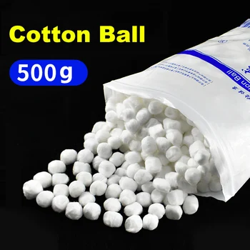 

500g/Pack Medical Cotton Ball Wound Care Hemostasis First Aid Accessories Clean Wound Disposable Degreasing Medical Cotton