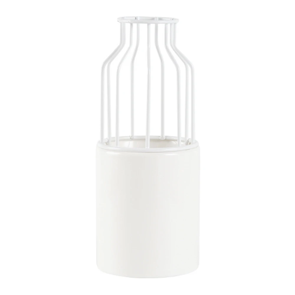 White L Geometric Flower Stand Planting Home Vase Plant Flower Pot Rack Garden Holder for Decor Flower Pot - Цвет: White L