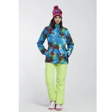 Модная женская Снежная одежда GS спортивный костюм для сноубординга 10K водонепроницаемый ветрозащитный костюм Лыжная куртка+ штаны для сноуборда