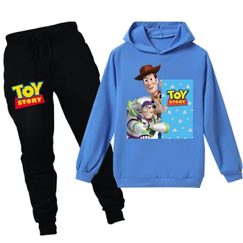 

Toy Story4 buzz lightyear Cosplay Costume Anime Hoodies Sleeve Funny Boy Sweatshirts Clothes + pants set Autumn winter T-shirt