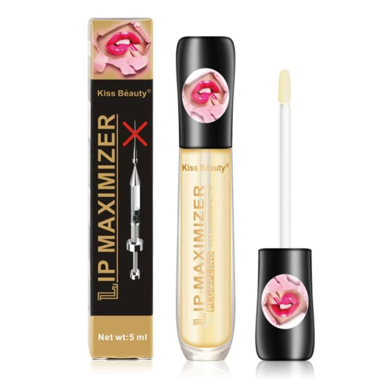 5ml Transparent Lip Plumper Gloss Oil Serum Moisturizing Long Lasting