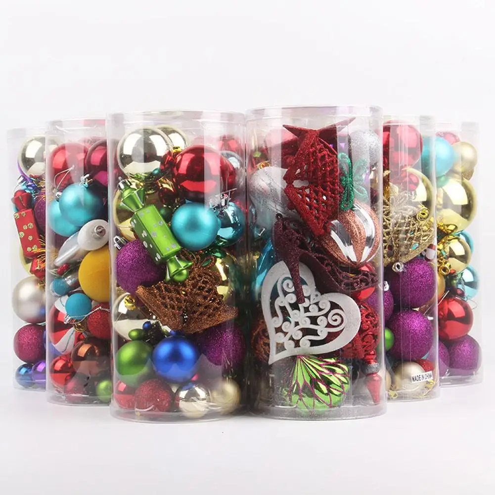 

Christmas Ball Ornaments Shiny Colorful Ball Christmas Tree Pendant for Wedding Party Christmas Decoration 30Pcs (Random Style)