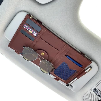 

Car Sun Visor Receive Bag Car Boot Storage Bag Box Multi-Use Tools Organizer Bag For Sunglasses Ticket Fuel Card Mobile Phone