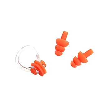 

1 Set Waterproof Soft Silicone Swimming Ear Nose Clip Set Diving Sound Noise Reduction Earplug With Box Swimming Accessories