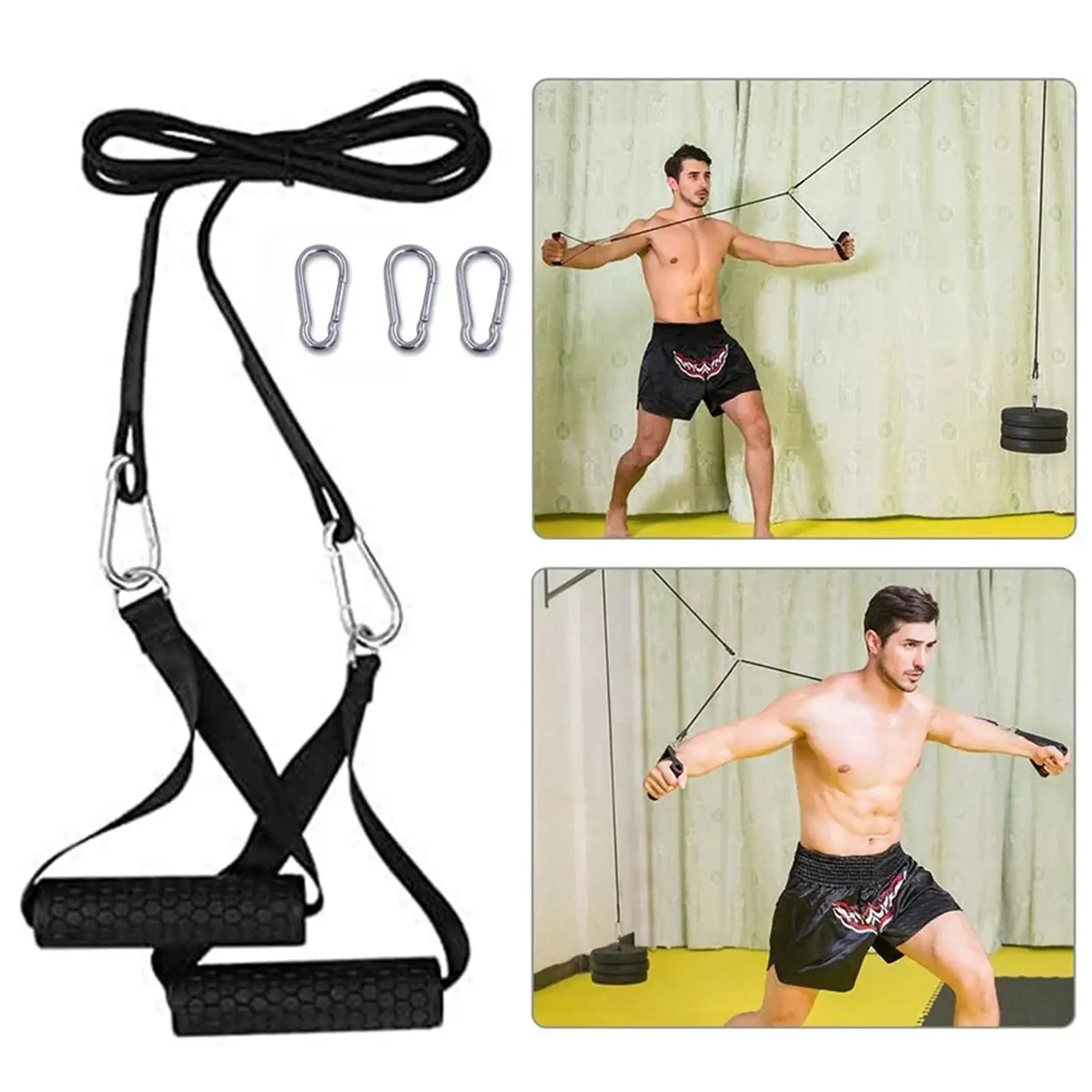 Exercise Handles Training Grip Pull Up Handles Grip Heavyduty Cable