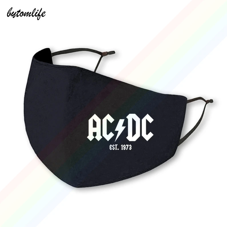 Ac_dc Est. 1973 г. маска-Джерси Enganliegend Классическая моющаяся дышащая многоразовая маска