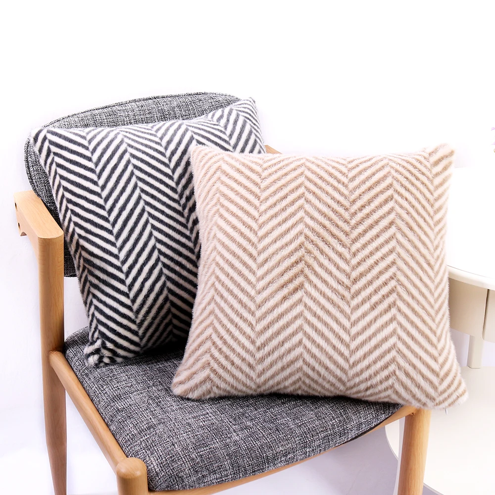 

Faux fur cushion cover Plush Arrow Camel Black Blue Soft 40x40cm Square Pillow cover Home decoration 16" Winter Decortaion
