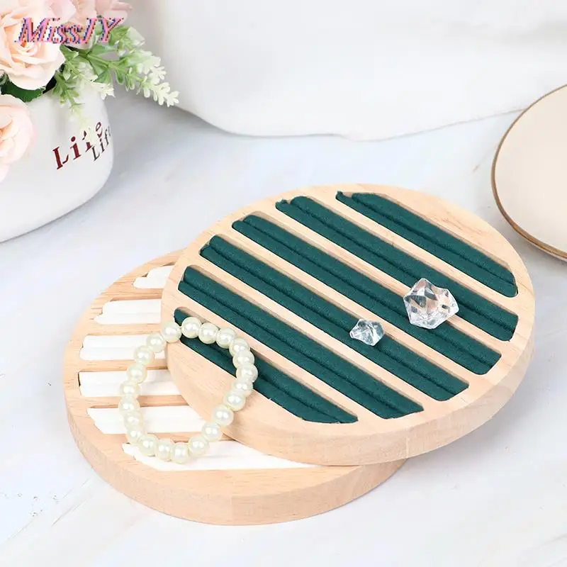 

Round Storage Jewelry Ring Display Tray Holder For Shop Retail Commercial Use