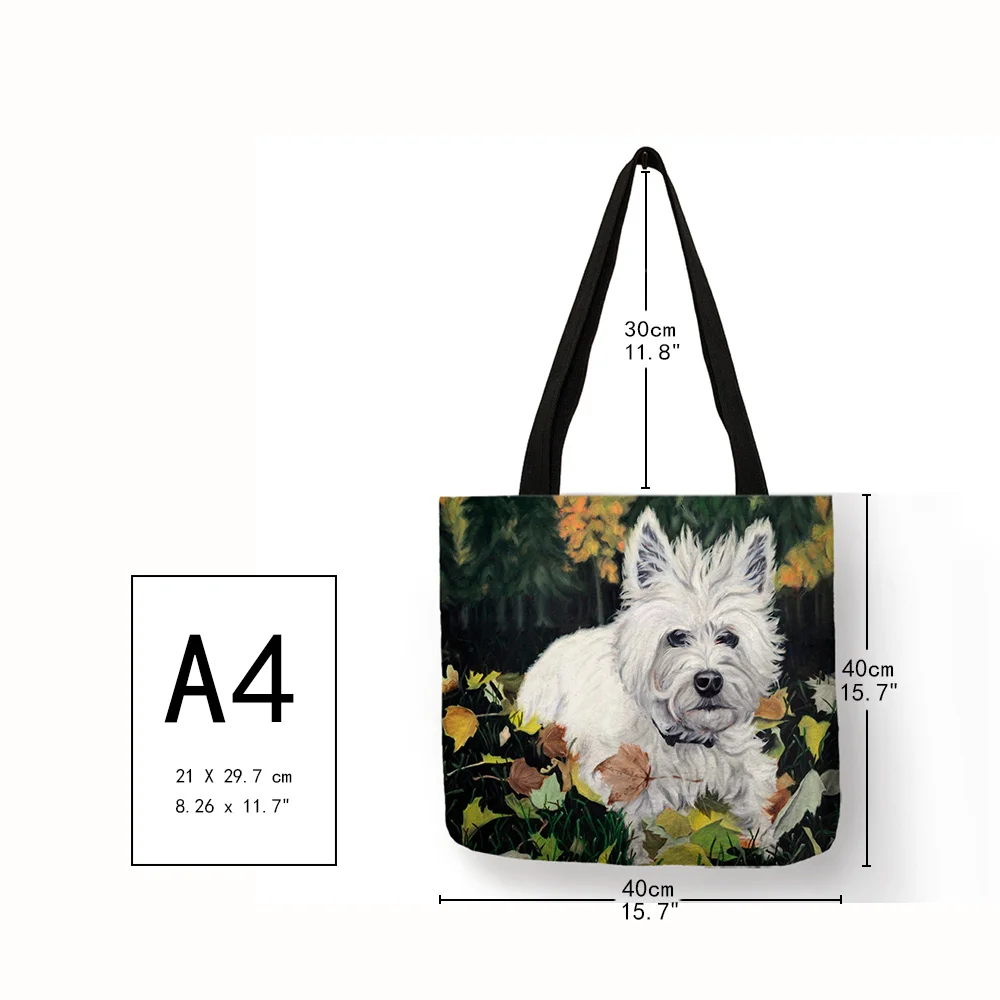 Уникальный дизайн собака Westie картина сумки из натуральной кожи для Для женщин