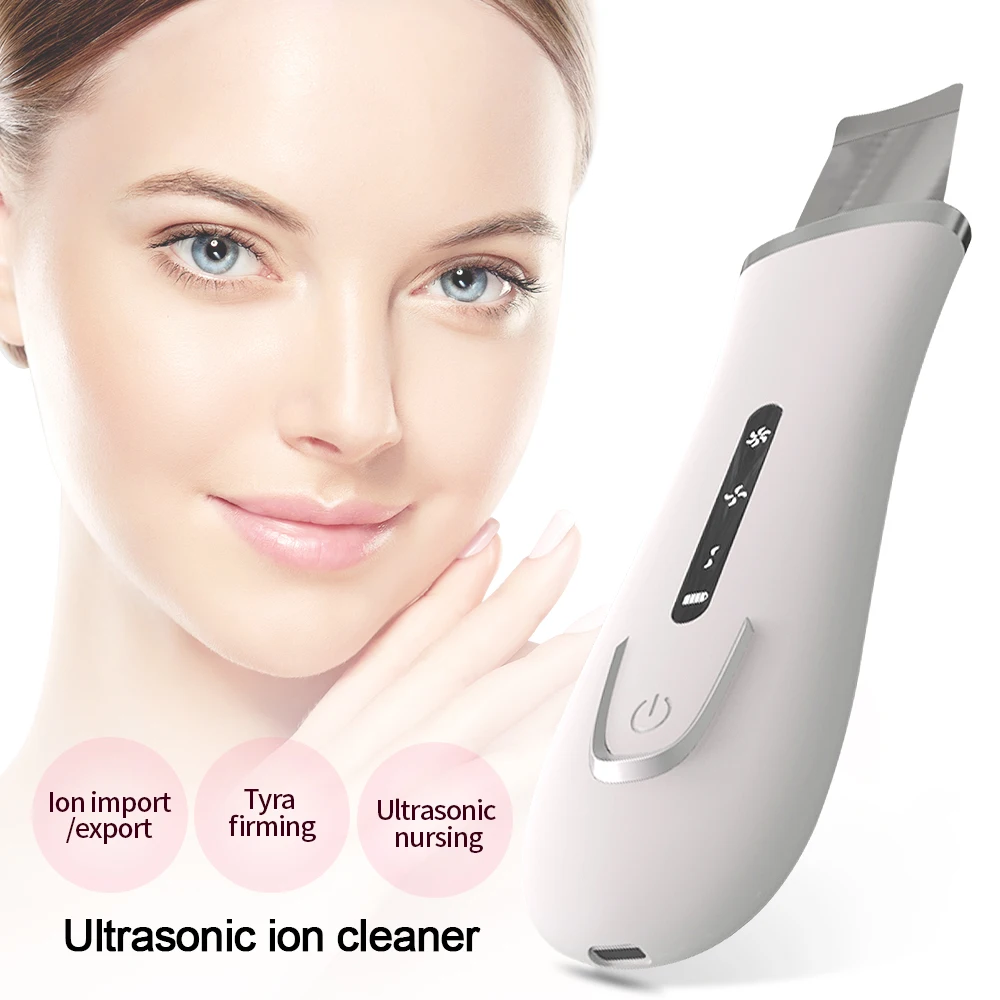 ultrasonic scrubber Ультразвуковая машина для скруббера кожи, устройство для удаления черных точек, средство для удаления морщин и пятен, средство для ухода за кожей лица - Цвет: ultrasonic scrubber