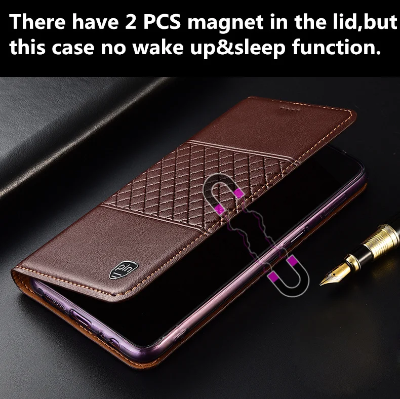 Empfohlen uDKbG Genuine Leather Phone Case Credit Card Slot Holder For Xiaomi Redmi Note 8 Case For Xiaomi Redmi Note 8 Pro Flip Cover Coque