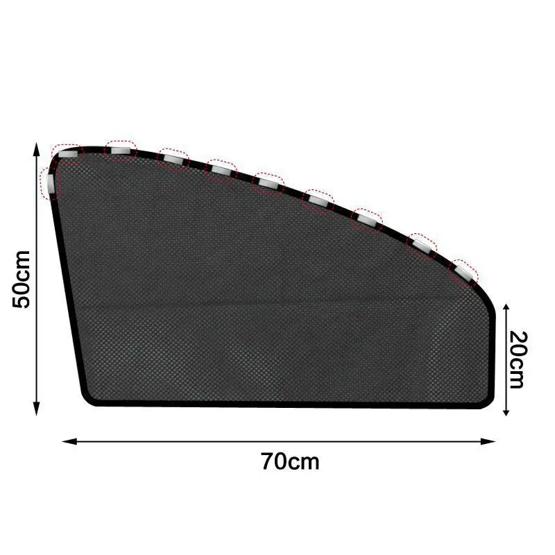 Borzecki автомобильный Зонт магнит не автоматический телескопический Автомобильный солнцезащитный, изоляционный экран доска передний блок боковая занавеска теневая сетка - Цвет: Black-Square