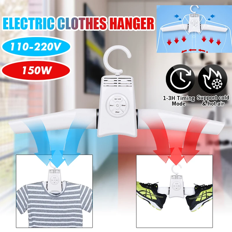 Portable Clothes Hangers Electric Clothes Dryer Smart Shoes Dryer Rack Hot&Cold Dual-use Home Travel Rack Hangers US/EU Plug Portable Clothes Hangers Electric Clothes Dryer Smart Shoes Dryer Rack Hot&Cold Dual-use Home Travel Rack Hangers US/EU Plug
