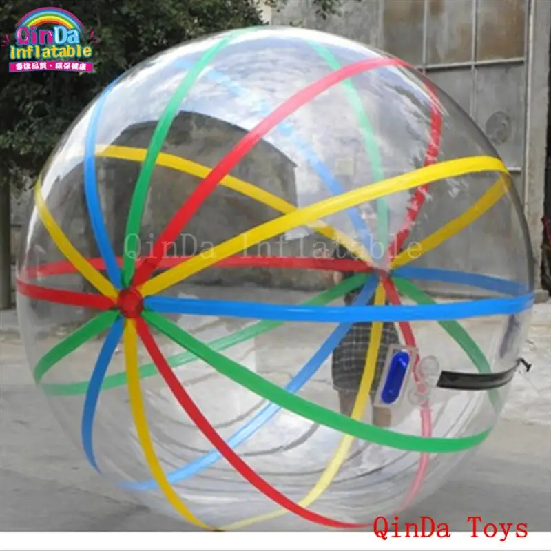 

Air Free Pump Commercial Hamster Ball You Can Go Inside,transparent Inflatable Water Float Ball With Strips