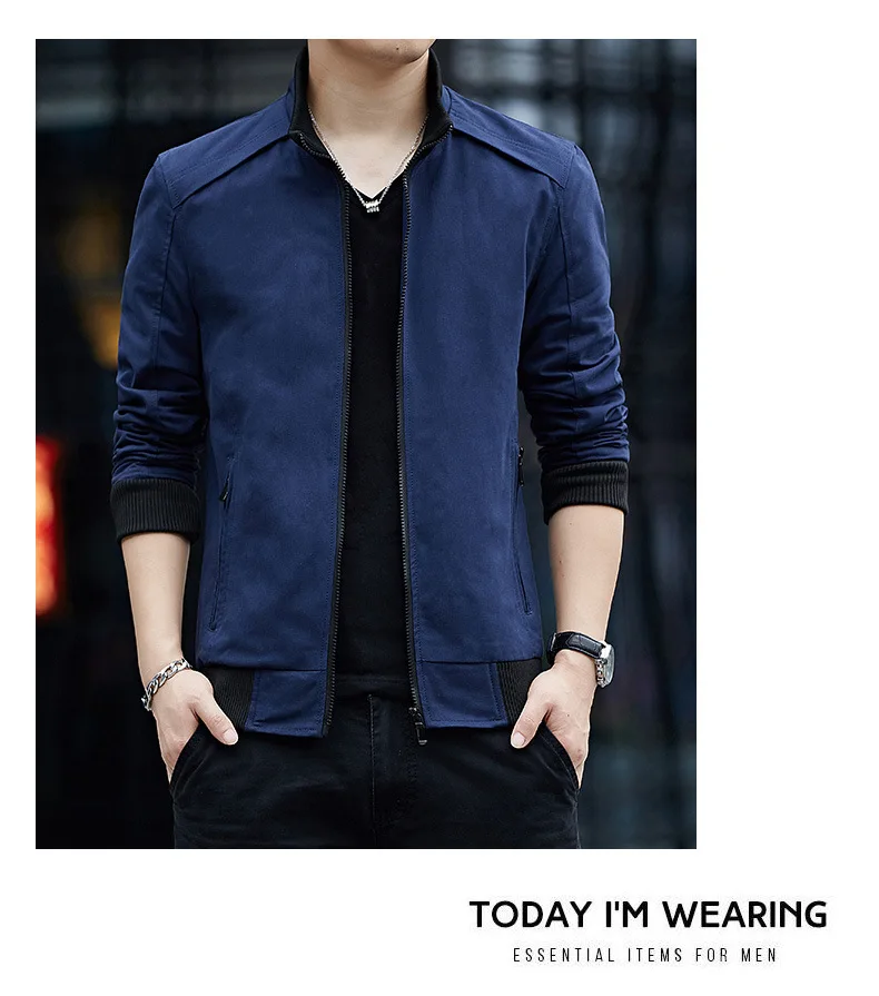 Autumn MEN'S Coat Handsome Denim Top Gown New Style Korean-style Trend Handsome Clothes Jacket Thin