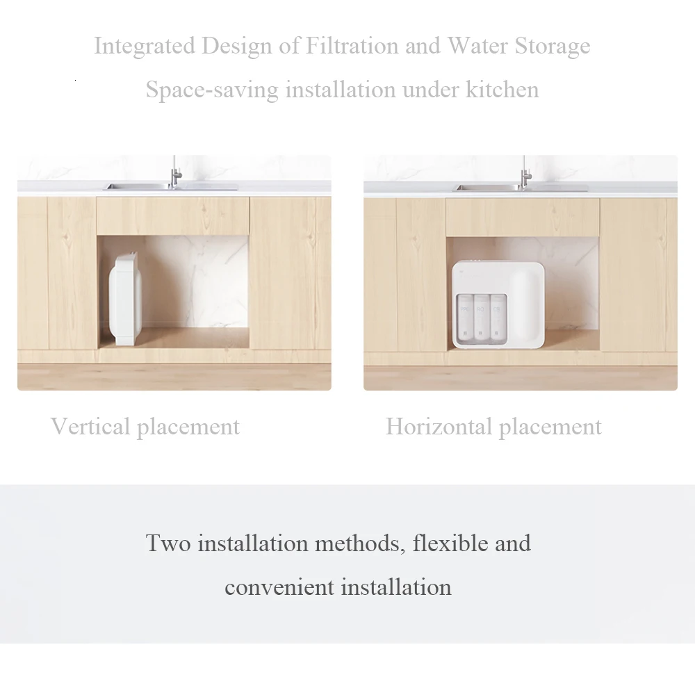 Xiaomi очиститель воды обратный осмос домашняя кухня система фильтрации воды приложение контроль качества воды мониторинг фильтр