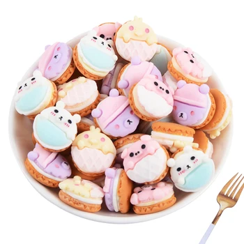 

20Pcs Cartoon Animals Macaron Simulation Flatback Resin Cabochon Mini Play Food DIY For Phone Jewelry Decoration Crafts
