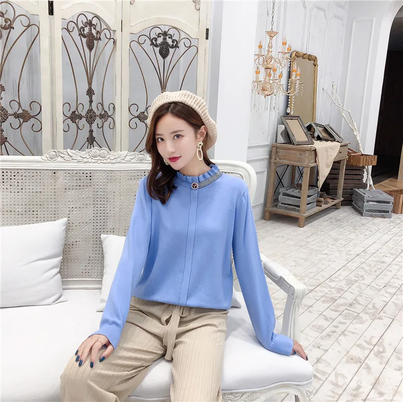 Распродажа, хлопковый свитер Blusas De Inverno Feminina, 9349, новые трикотажные пуловеры 45-ЛОФТ, 3 ряда полок