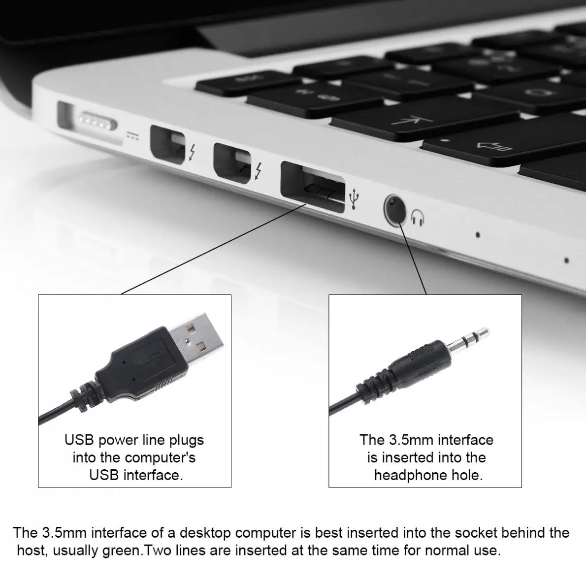 Портативный USB 2,0 сабвуфер компьютерный динамик с 3,5 мм аудио разъем и USB разъем питания для настольного ПК/ноутбука/MP3/мобильного телефона