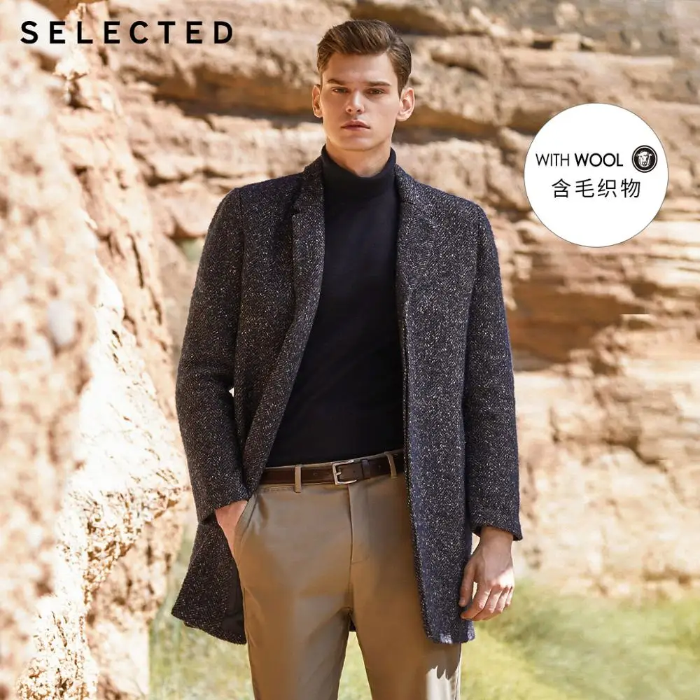 SELECTED New Winter Wool Coat Men's Business Casual Woolen Jacket S | 418427541