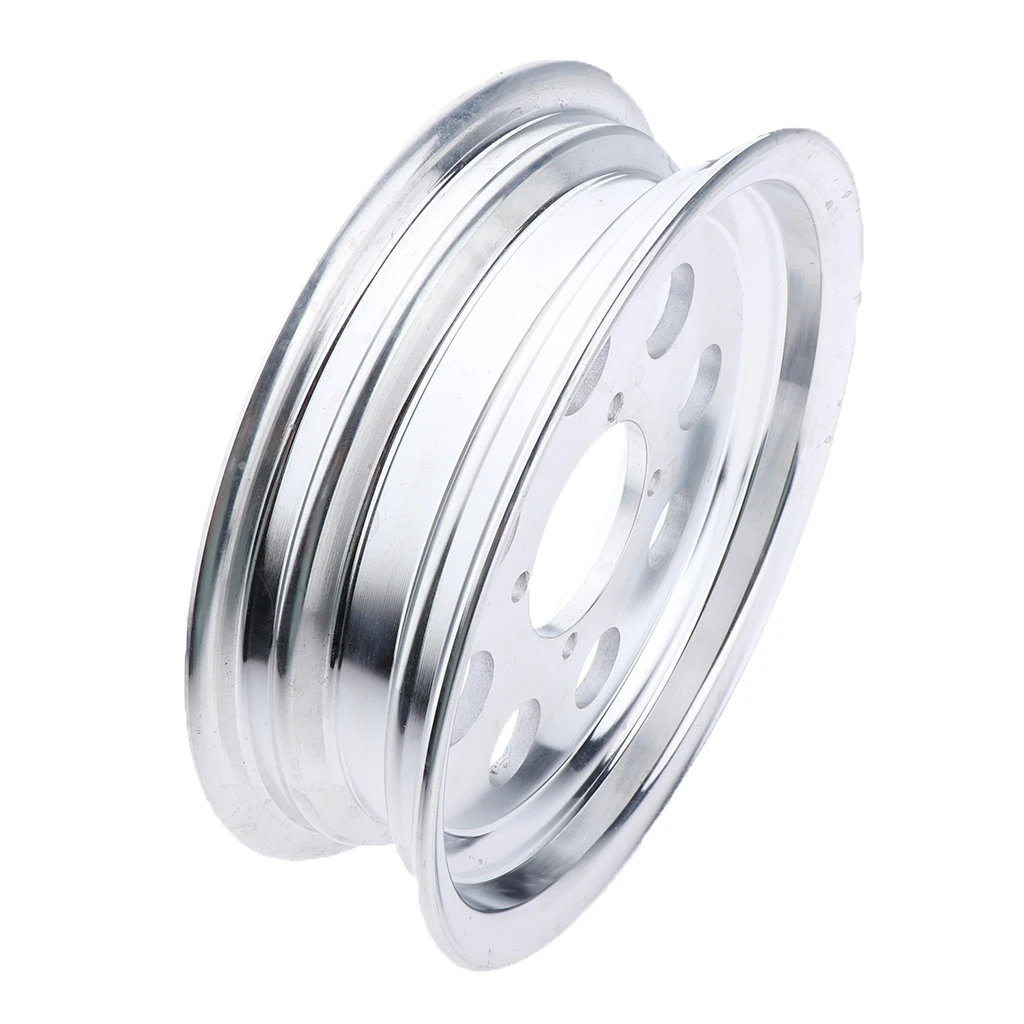10 inch Motorbike Tubeless Rim Wheel for Honda Mini Trail 50 Bike ATV (Silver)
