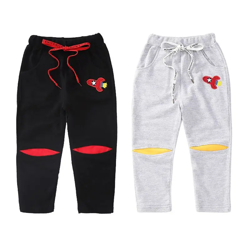 Хлопковые длинные штаны с принтом ракеты для маленьких мальчиков