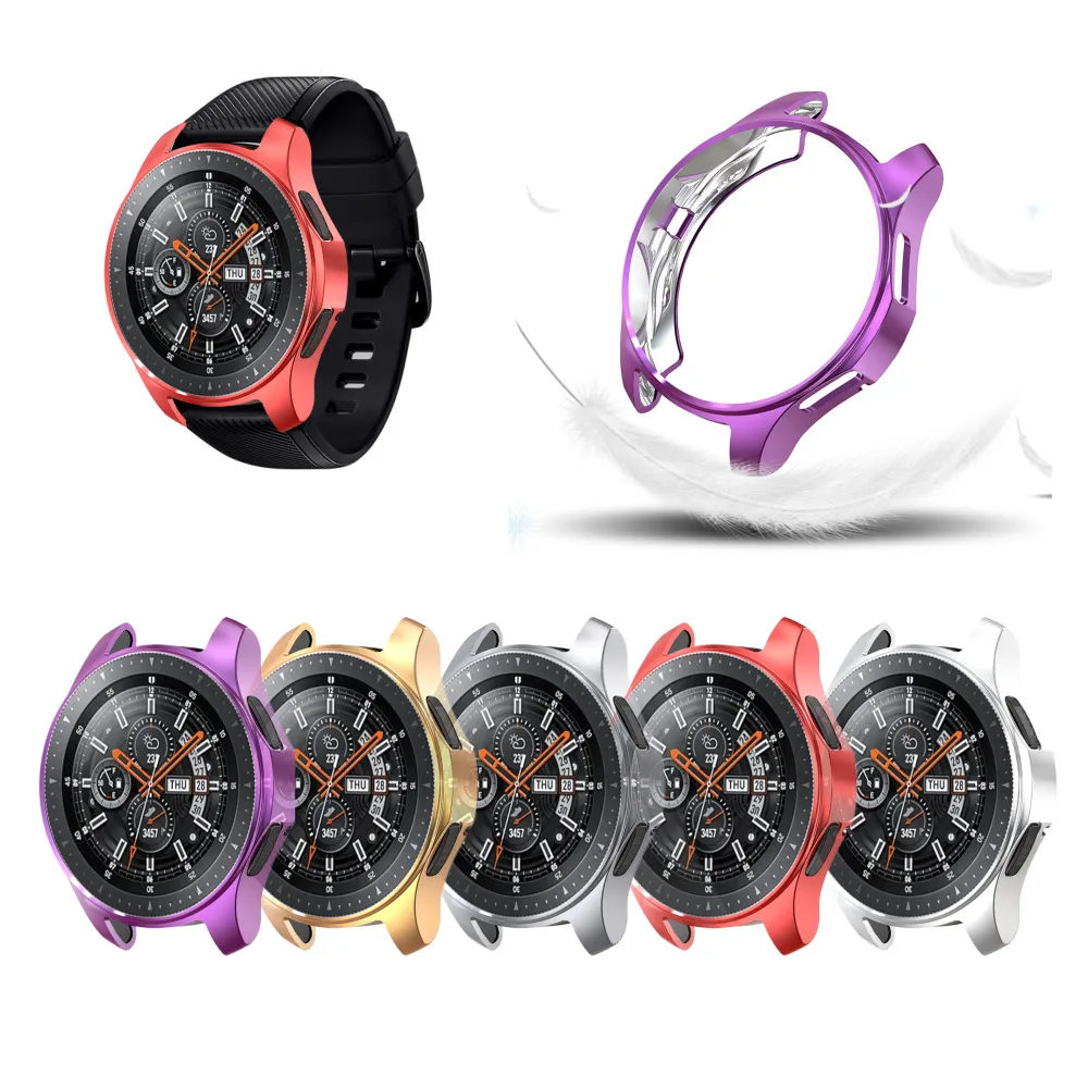 

9 Colors Soft Tpu Case For Samsung Galaxy Watch 46MM Protective Case Silicone Watch Shell Cover Sreen Protector For Gear S3 band
