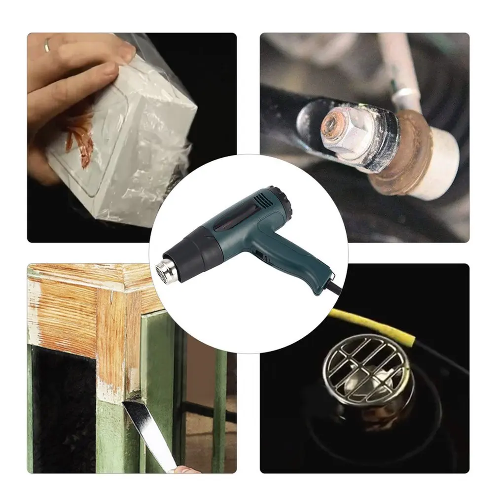 Hot Air Gun Thermostatic Plastic Welding Torch 1600W Electric Heat Gun Soldering Rework DIY Tool Heat Gun Hot Air Blower