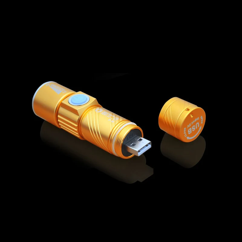 Мини USB зарядное устройство светодиодный фонарик 3 режима зум Тактический COB магнит встроенный аккумулятор открытый SOS/освещение кемпинг фонарь D4